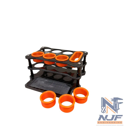 NJF PRO PIT Tool Holder SML -Full Carbon Fibre - Orange / Black / No