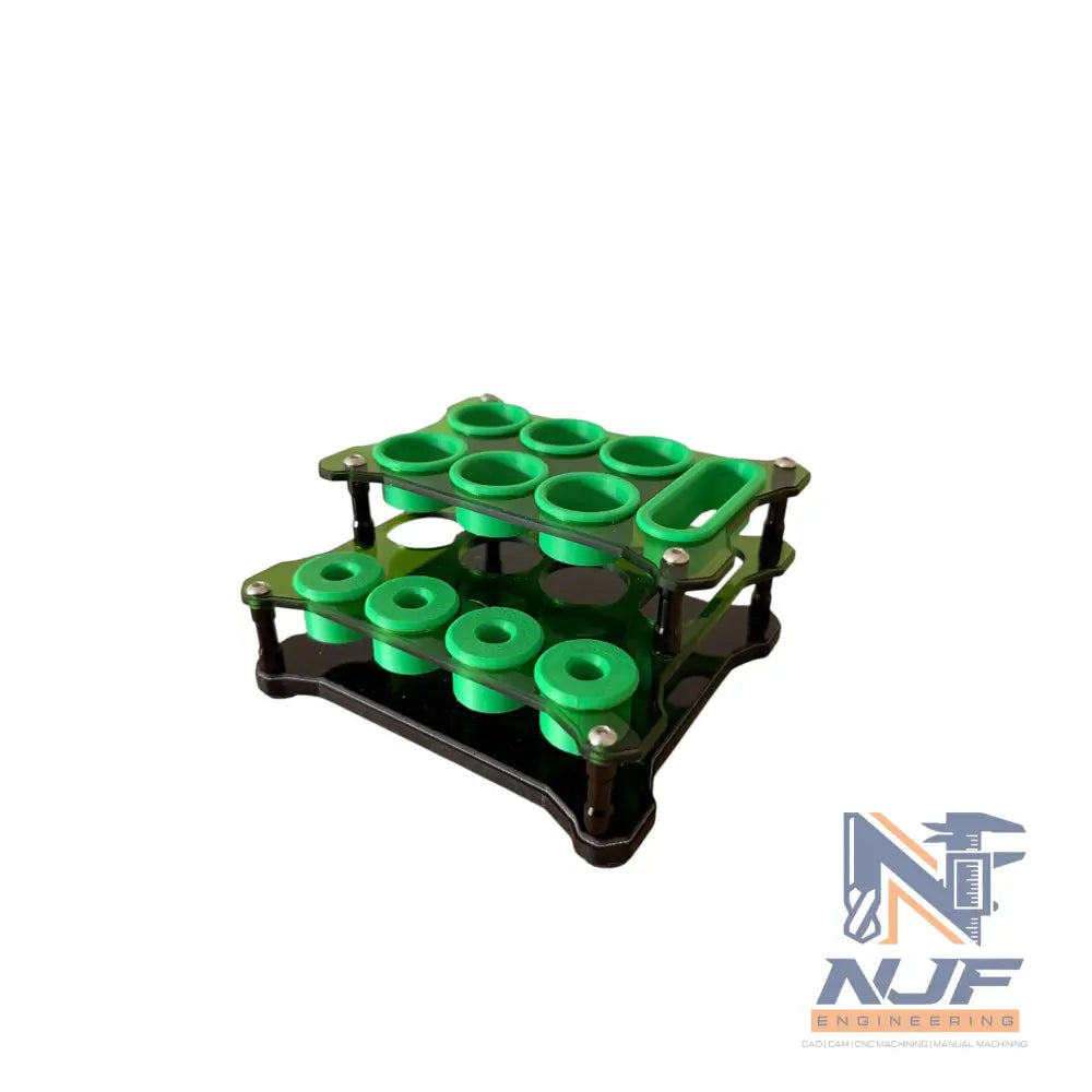NJF Large Tool Holder - Acrylic - Green / Black / No