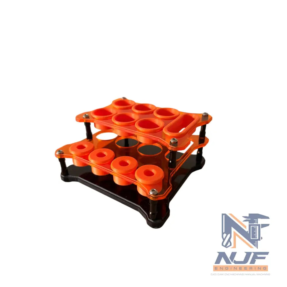 NJF Large Tool Holder - Acrylic - Orange / Black / No