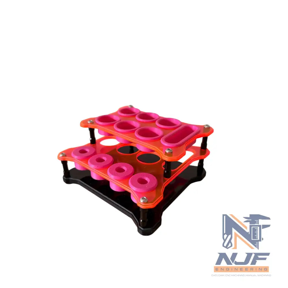 NJF Large Tool Holder - Acrylic - Pink / Black / No