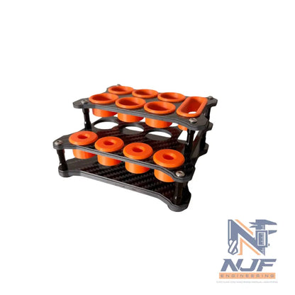 NJF LRG PRO PIT TOOL HOLDER - FULL CARBON - Orange / Black / No