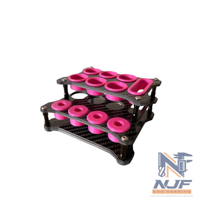 NJF LRG PRO PIT TOOL HOLDER - FULL CARBON - Pink / Black / No