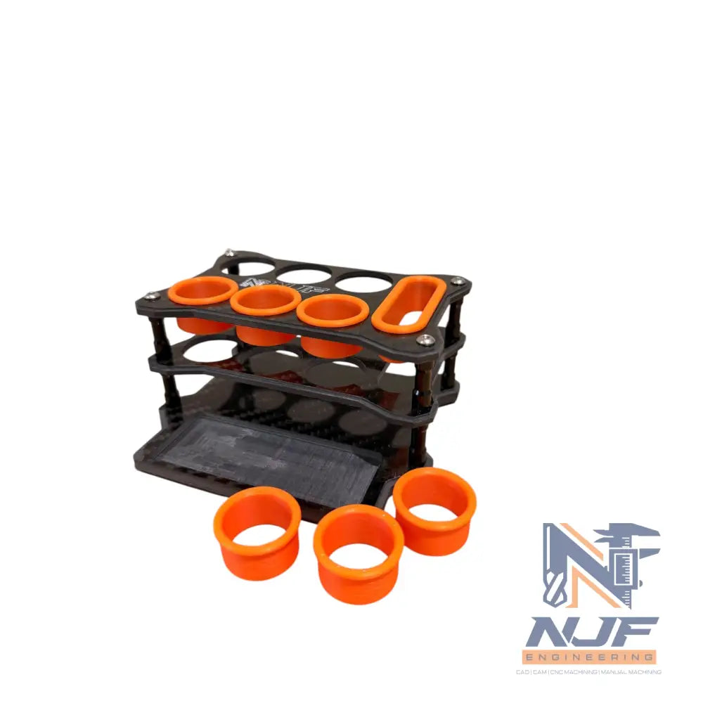 NJF PRO PIT Tool Holder SML -Full Carbon Fibre - Orange / Black / No