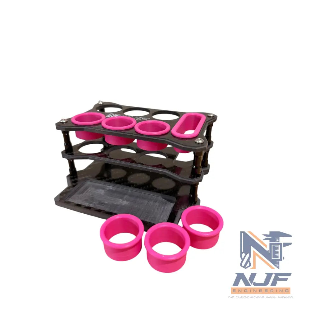 NJF PRO PIT Tool Holder SML -Full Carbon Fibre - Pink / Black / No