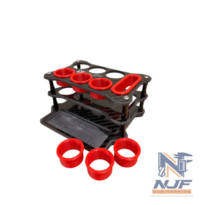 NJF PRO PIT Tool Holder SML -Full Carbon Fibre - Red / Black / No
