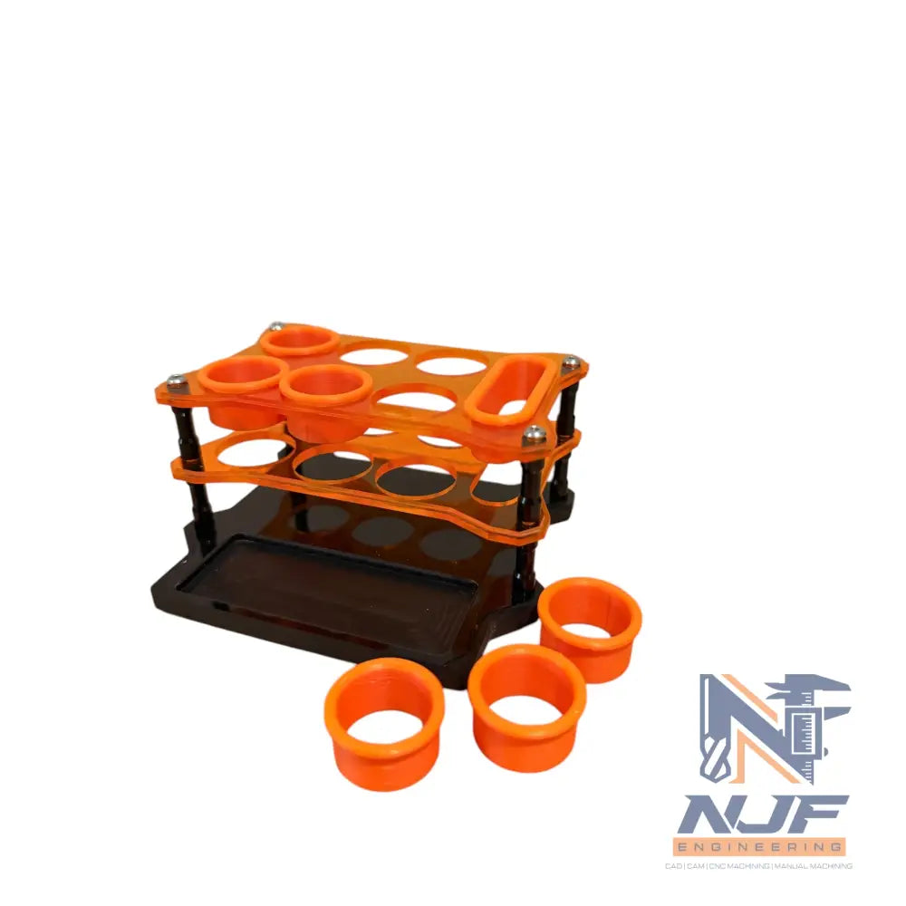 NJF Tool Holder SML - Acrylic - Orange / Black / No