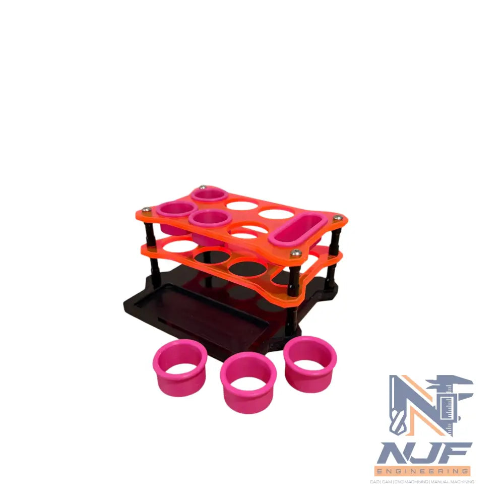 NJF Tool Holder SML - Acrylic - Pink / Black / No