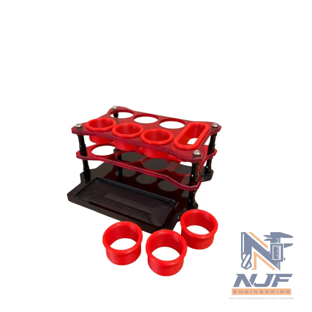 NJF Tool Holder SML - Acrylic - Red / Black / No